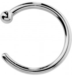 Nose Ring Hoops Solid 14k Gold or Platinum 20 Gauge 3/8" Diameter 14K White Gold $30.79 Body Jewelry