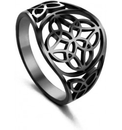 Witches Knot Ring Stainless Steel Witchcraft Celtic Amulet Ring Geometric Celtic Knot Ring Vintage Jewelry For Women 8 Style ...