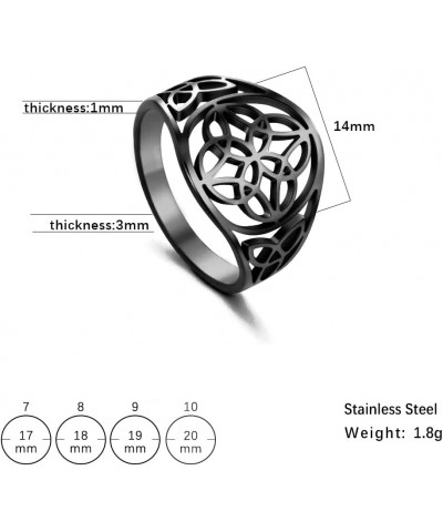 Witches Knot Ring Stainless Steel Witchcraft Celtic Amulet Ring Geometric Celtic Knot Ring Vintage Jewelry For Women 8 Style ...