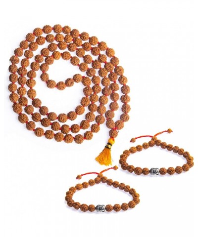 Authentic Rudraksha Mala | 5face Genuine Himalayan Rudraksha bracelet | Rudraksha Bead| Beaded Bracelets for Men | Pendant Ne...