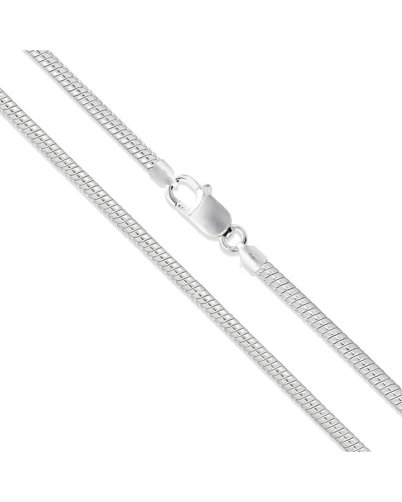 Sterling Silver Round Snake 1.9mm 2.2mm 2.4mm 3mm 4mm 5mm Chain Solid 925 Necklace 2.3mm Length 7 Inches (Bracelet) $21.65 Ne...