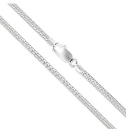 Sterling Silver Round Snake 1.9mm 2.2mm 2.4mm 3mm 4mm 5mm Chain Solid 925 Necklace 2.3mm Length 7 Inches (Bracelet) $21.65 Ne...