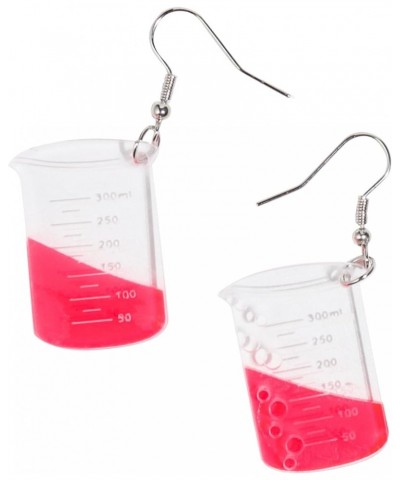 Chemistry Flask Earrings ，Beaker Earrings - Science Earrings ， Medical Earrings red $5.79 Earrings