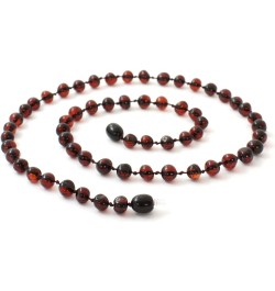 Baltic Amber Necklace for Adults (Women and Men) - 17.5 Inches Long - Polished Beads Black / Cherry 25.5 Inches $14.74 Necklaces