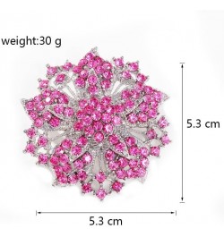 Wedding Bridal Big Crystal Rhinestone Bouquet Brooch Pin for Women (Black Tear Drop) pink flower $6.50 Brooches & Pins