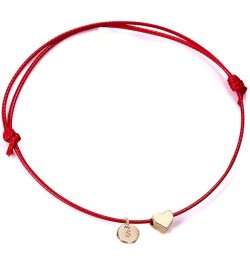 26 Letters Red String Bracelet Love Heart Alphabet Bracelet for Men Women Adjustable Heart Initial Bracelet Jewelry S $8.24 B...