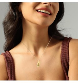 Gold Pendant Necklace, Flower Rudder Compass Necklace for Women Girls, Four Leaf Clover Saturn Moon Star Gold Plated Chain Da...