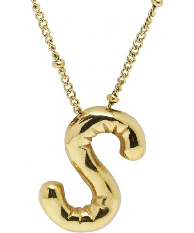 Bubble Letter Necklace Gold (S) $7.83 Necklaces