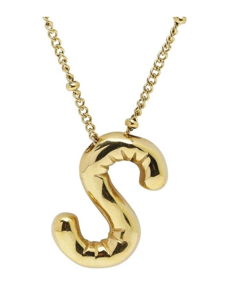 Bubble Letter Necklace Gold (S) $7.83 Necklaces