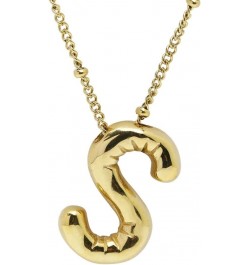 Bubble Letter Necklace Gold (S) $7.83 Necklaces