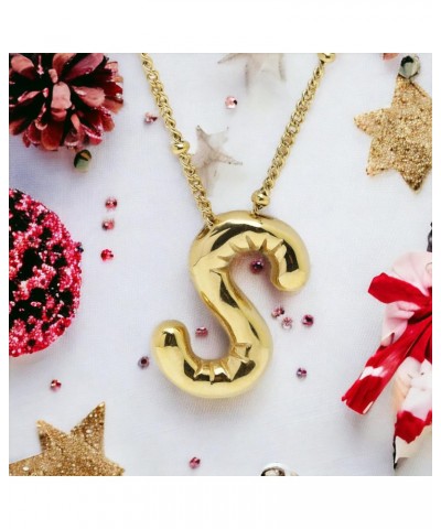 Bubble Letter Necklace Gold (S) $7.83 Necklaces