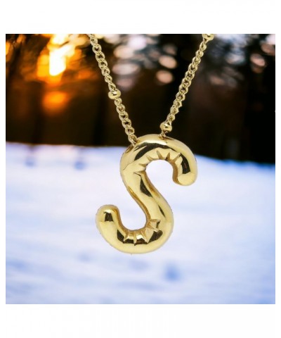 Bubble Letter Necklace Gold (S) $7.83 Necklaces