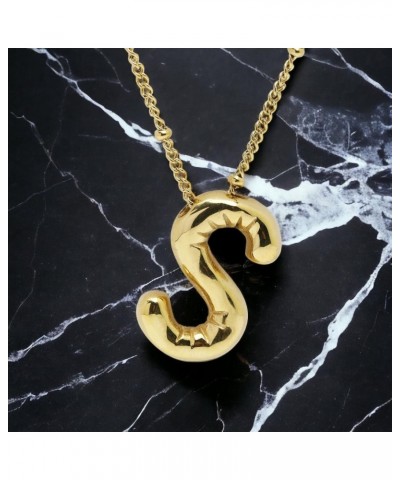 Bubble Letter Necklace Gold (S) $7.83 Necklaces