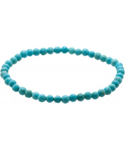 4mm Round Stabilized Turquoise Stretch Bracelet (in various lengths: 6.5, 7, 7.5, 8 Inches) 7.5 Inches $14.55 Bracelets