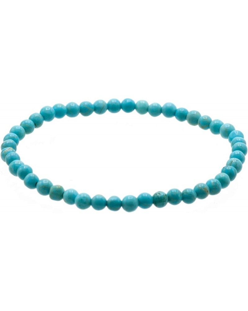 4mm Round Stabilized Turquoise Stretch Bracelet (in various lengths: 6.5, 7, 7.5, 8 Inches) 7.5 Inches $14.55 Bracelets