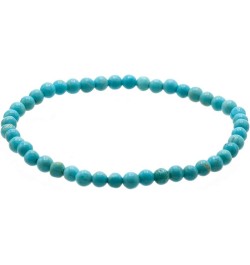 4mm Round Stabilized Turquoise Stretch Bracelet (in various lengths: 6.5, 7, 7.5, 8 Inches) 7.5 Inches $14.55 Bracelets