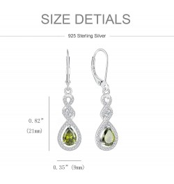 Infinity Drop Dangle Earrings 925 Sterling Silver Birthstone Leverback Earrings with 5A Cubic Zirconia Jewelry Gift for Women...