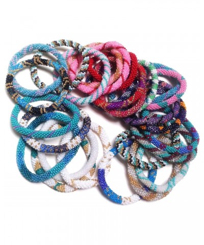 Assorted 12 Pcs. Nepal Bugle Bead Bracelet, Hand Made, Crochet $15.29 Bracelets