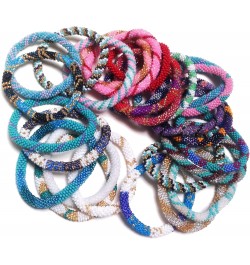 Assorted 12 Pcs. Nepal Bugle Bead Bracelet, Hand Made, Crochet $15.29 Bracelets