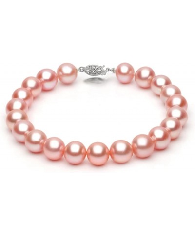 14K Gold 8-9mm Pink Freshwater Cultured Pearl Bracelet in AAA Quality, 6.5, 7, 7.5, 8 Inches 7.5 Inches White Gold $66.22 Bra...