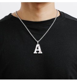 Baseball Initial Letter Necklace for Teen Boy, Stainless Steel Pendant Accessories Sport Charm Necklaces Personalized A-Z Let...