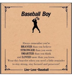 Baseball Initial Letter Necklace for Teen Boy, Stainless Steel Pendant Accessories Sport Charm Necklaces Personalized A-Z Let...