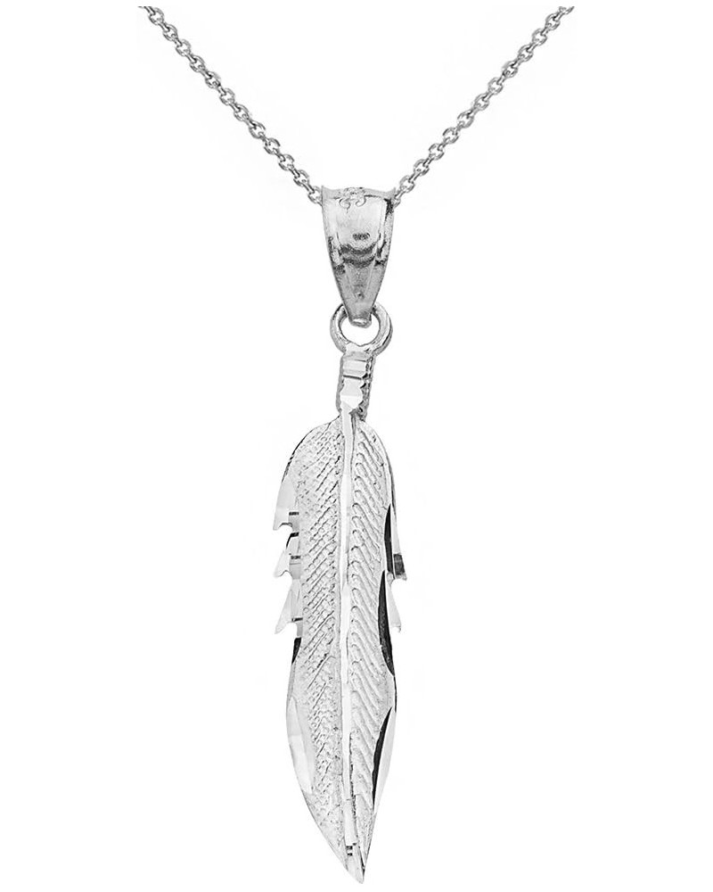 Bohemia Leaf Feather Pendant Necklace 20" Chain + Sterling-Silver $24.37 Necklaces