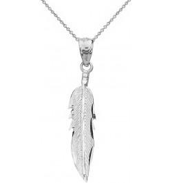 Bohemia Leaf Feather Pendant Necklace 20" Chain + Sterling-Silver $24.37 Necklaces