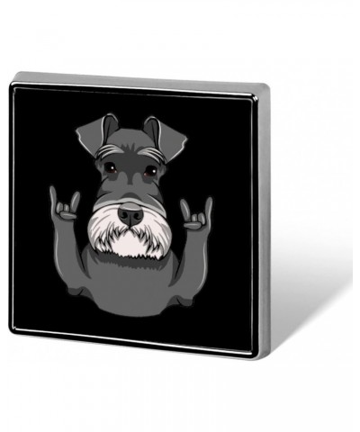 Schnauzer Dog Rock Gesture Square Brooch Pin Lapel Pins TIe for Men Women Suit Dress Accessories Wedding Birthday $11.27 Broo...