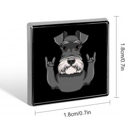 Schnauzer Dog Rock Gesture Square Brooch Pin Lapel Pins TIe for Men Women Suit Dress Accessories Wedding Birthday $11.27 Broo...