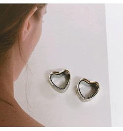 1 Pair Stainless Steel Ear Tunnel Plugs Flesh Gauges Stretchers Expander Heart Shaped Body Piercing Earrings Plug Fashion Min...