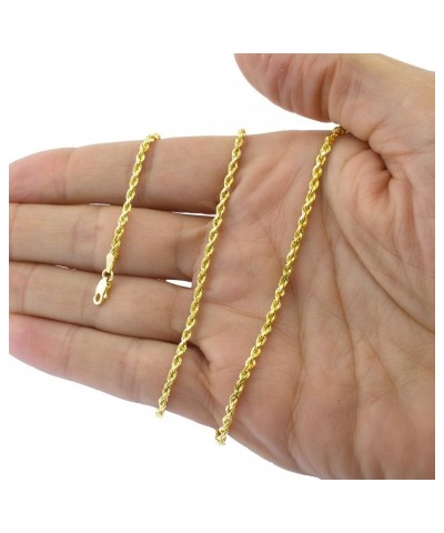 14k Yellow Gold 3mm Solid Rope Chain Diamond Cut Link Bracelet, Mens Womens Jewelry 7" 7.5" 8" 8.5" 9 Yellow 8 $172.61 Bracelets