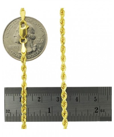 14k Yellow Gold 3mm Solid Rope Chain Diamond Cut Link Bracelet, Mens Womens Jewelry 7" 7.5" 8" 8.5" 9 Yellow 8 $172.61 Bracelets