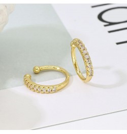 18K Gold Plated Cubic Zirconia Ear Cuff Gold Earrings for Women -| Clip On Cartilage Ear Cuff CZ - Gold $9.35 Earrings