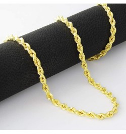 14k Yellow Gold 3mm Solid Rope Chain Diamond Cut Link Bracelet, Mens Womens Jewelry 7" 7.5" 8" 8.5" 9 Yellow 8 $172.61 Bracelets