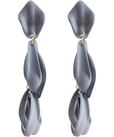 Arcylic Statement Big Earrings, Large Long Fashion Petal Chandelier Dangle Earrings for Women Grey Gray A $9.35 Earrings