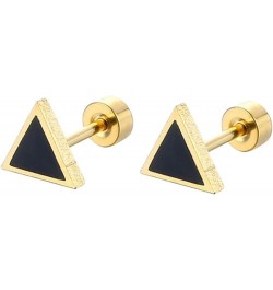 Elegant Earrings, Woman's Earrings Triangle Shaped Stainless Steel Cute Jewelry for Women Gold $11.38 Earrings