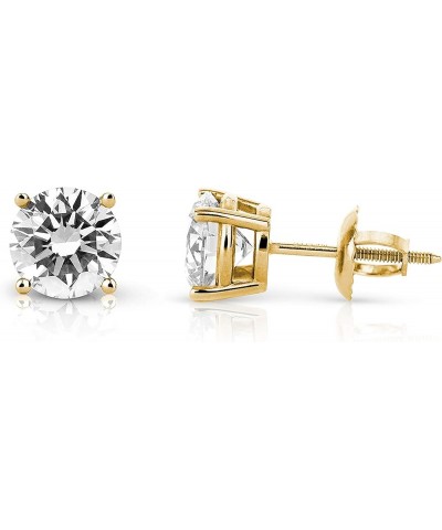 Spark Diamonds Round Diamond Stud Earrings for Women Yellow Gold 0.75 carat $309.55 Earrings