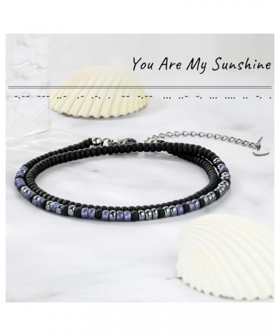 Inspirational Morse Code Bracelets for Women Men Teen Girl Gifts Best Friend Birthday Gifts for Him Her Adjustable Layered Se...