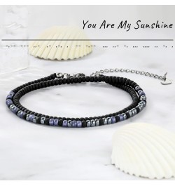 Inspirational Morse Code Bracelets for Women Men Teen Girl Gifts Best Friend Birthday Gifts for Him Her Adjustable Layered Se...