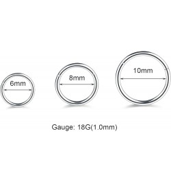 14G 16G 18G 20G Nose Ring Hoop Stainless Steel Hinged Segment Ring Hoop Nose Clicker Ring Tragus Helix Cartilage Daith Rook E...