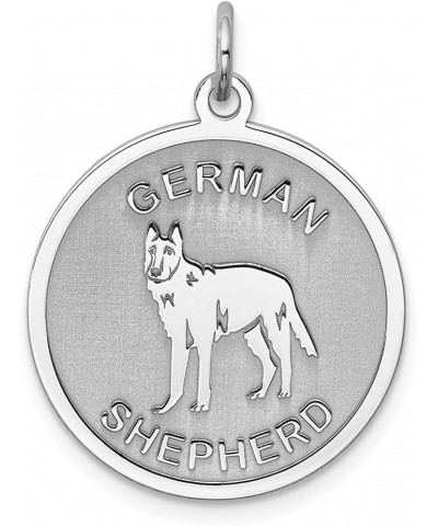 925 Sterling Silver German Shepherd Disc Charm Pendant $20.70 Pendants