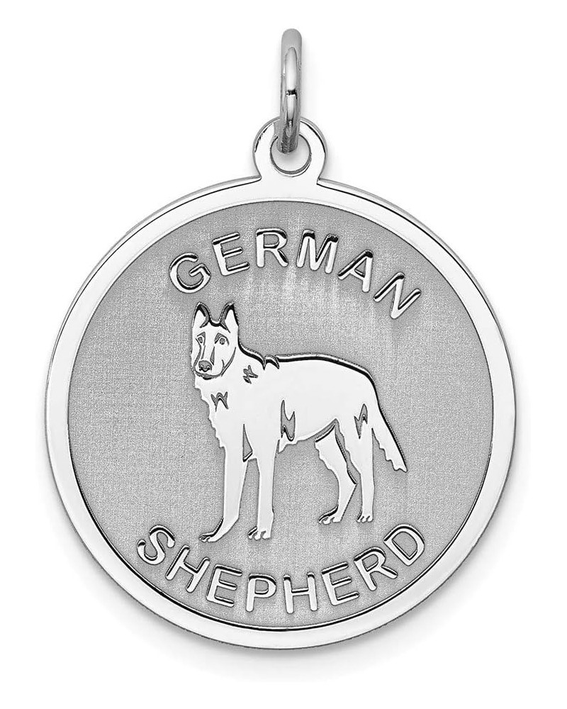 925 Sterling Silver German Shepherd Disc Charm Pendant $20.70 Pendants