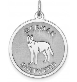 925 Sterling Silver German Shepherd Disc Charm Pendant $20.70 Pendants