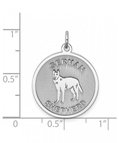 925 Sterling Silver German Shepherd Disc Charm Pendant $20.70 Pendants