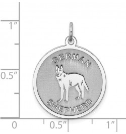 925 Sterling Silver German Shepherd Disc Charm Pendant $20.70 Pendants