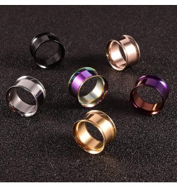 Set of 12 Pcs Large Double Flare Ear Gauges 316 Stainless Steel Hypoallergenic Ear Plugs Tunnels for Ears Expander Body Jewel...