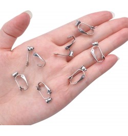 20 Pieces (10 Pairs) Stainless Steel Clip-on Earrings Converter Components with Post for Non-Pierced Ears DIY Earring - Turn ...