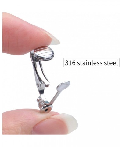 20 Pieces (10 Pairs) Stainless Steel Clip-on Earrings Converter Components with Post for Non-Pierced Ears DIY Earring - Turn ...