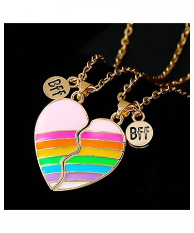 Friendship Necklace for 3 Matching Heart Necklaces Best Friend Necklaces Bff Necklaces for Teen Girls Trendy Stuff Sun Moon S...